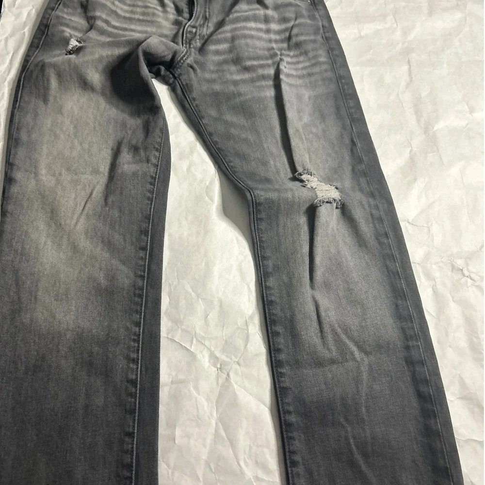 True Religion Geno Relaxed Slim Gray Distressed‎ Denim Jeans Mens Size 30